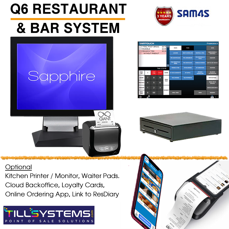 Sam4s Q6 Restaurant EPoS System