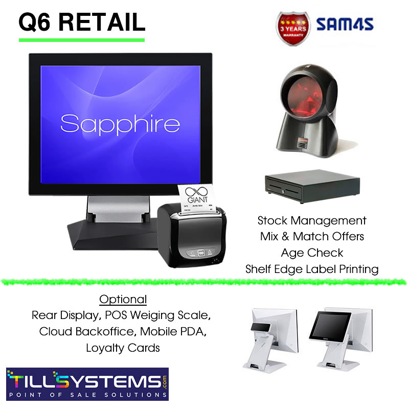 Sam4s Q6 (Sapphire) Retail EPoS System