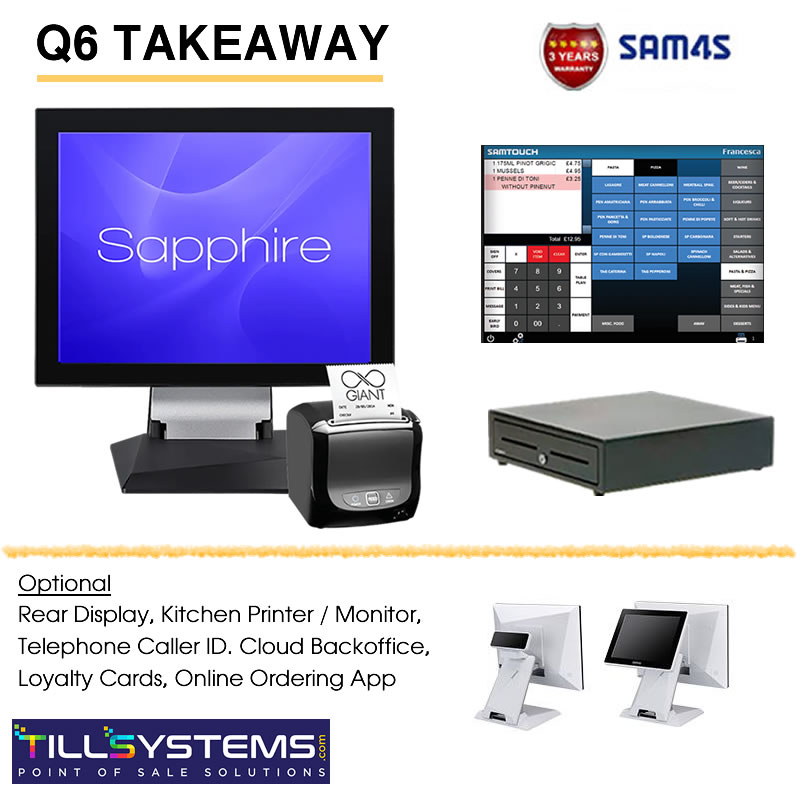 Sam4s Q6 Take-Away EPoS System